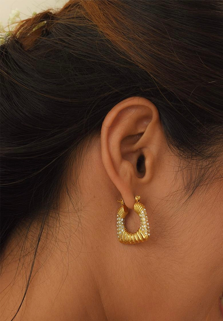 18k gold plated KNOCKER hoops