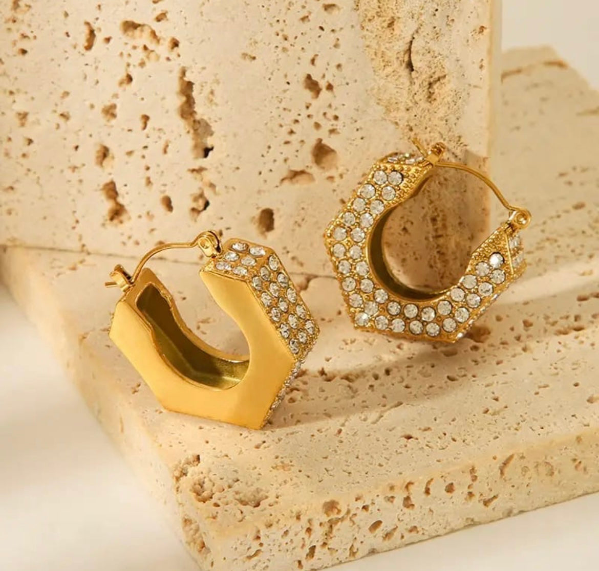 18k gold plated BELLA hoops