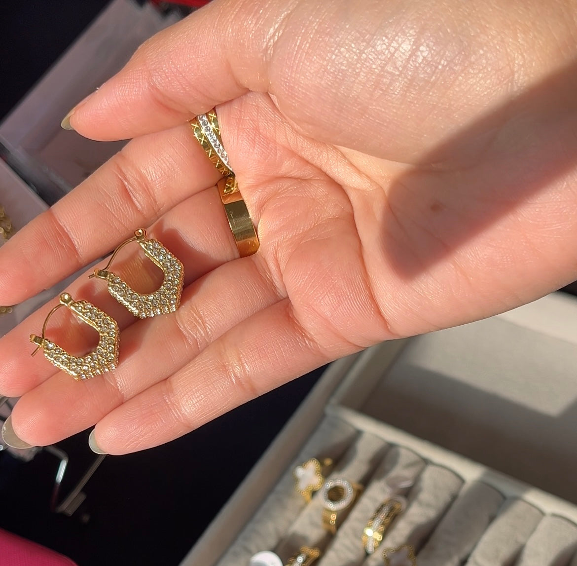 18k gold plated BELLA hoops