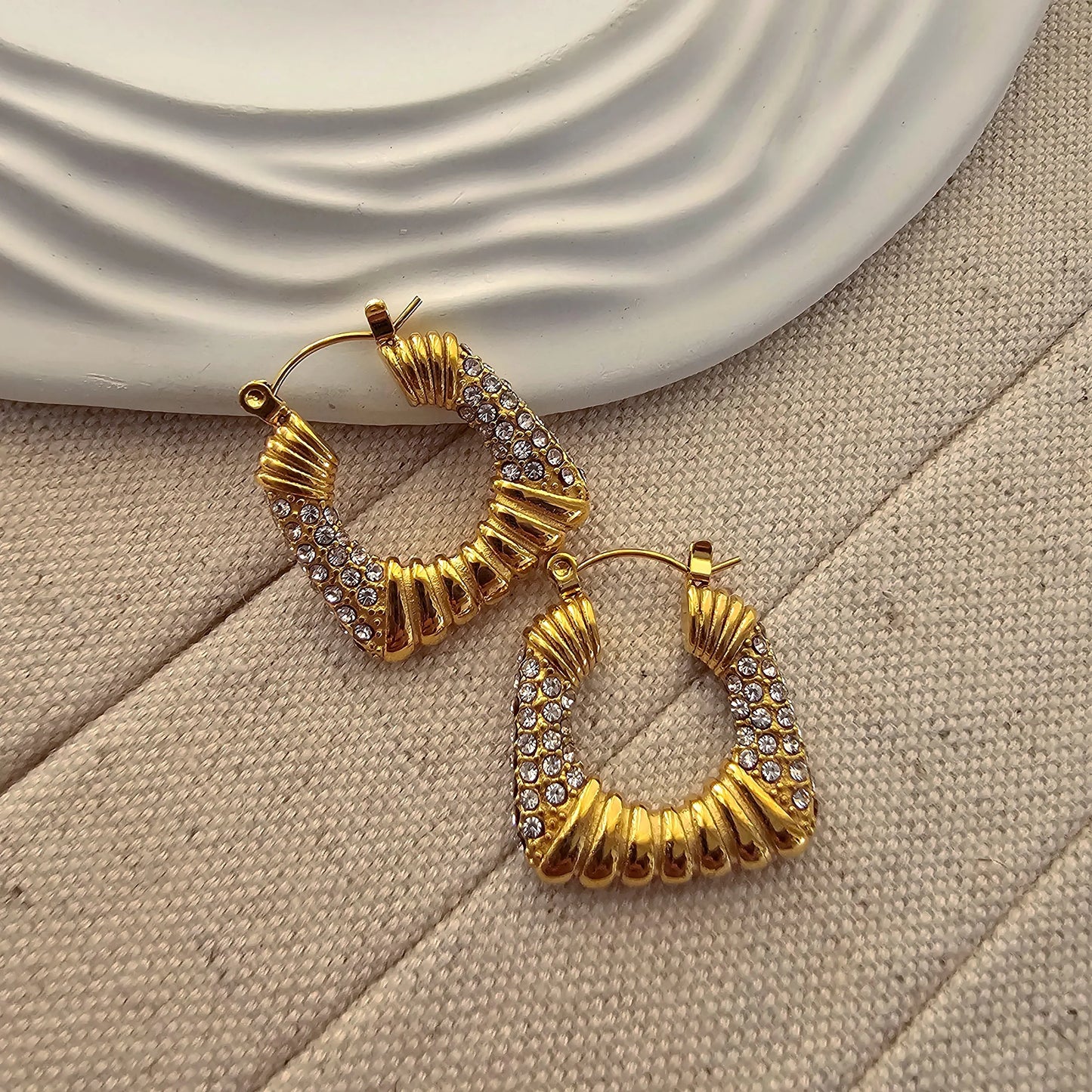 18k gold plated KNOCKER hoops